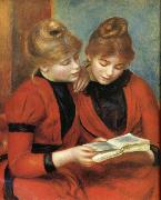 Pierre Renoir Young Girls Reading oil painting on canvas